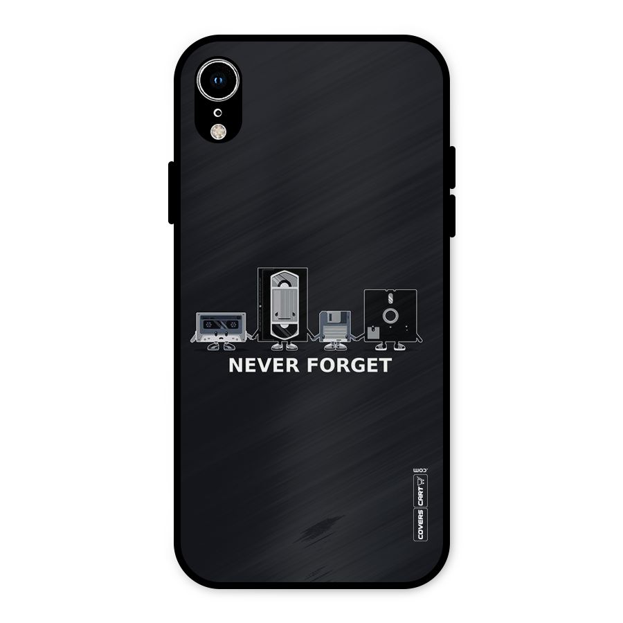 Never Forget Metal Back Case for iPhone XR