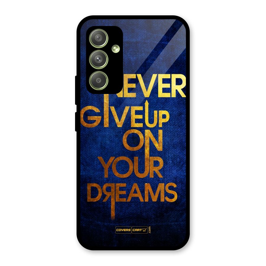 Never Give Up Glass Back Case for Galaxy A54