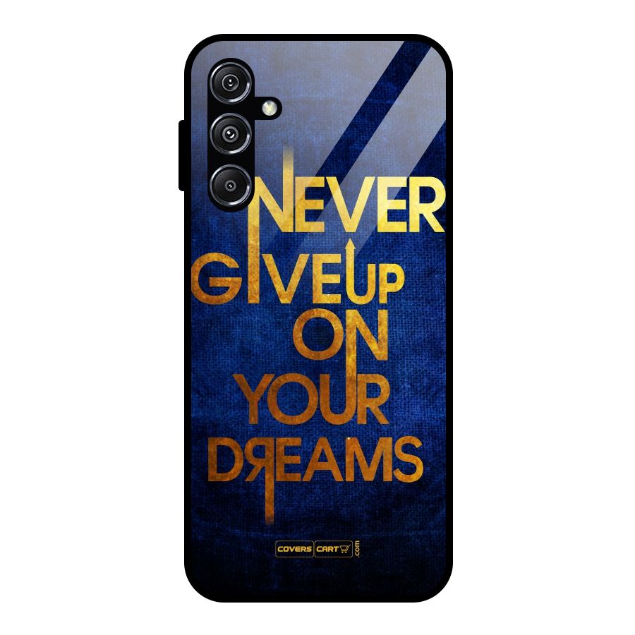 Never Give Up Glass Back Case for Galaxy M34 5G