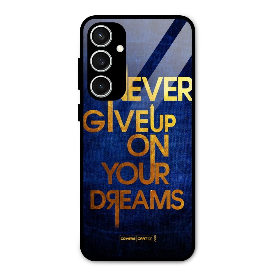 Never Give Up Glass Back Case for Galaxy S23 FE