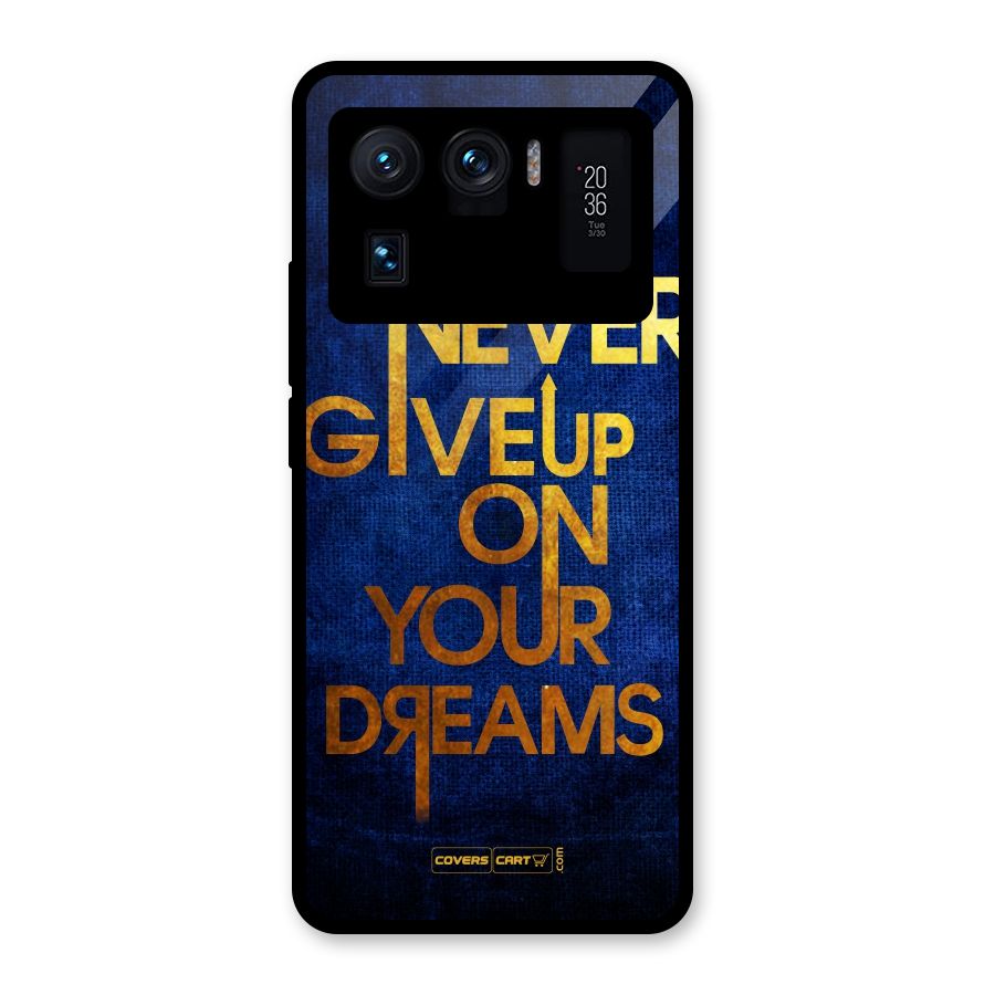 Never Give Up Glass Back Case for Mi 11 Ultra