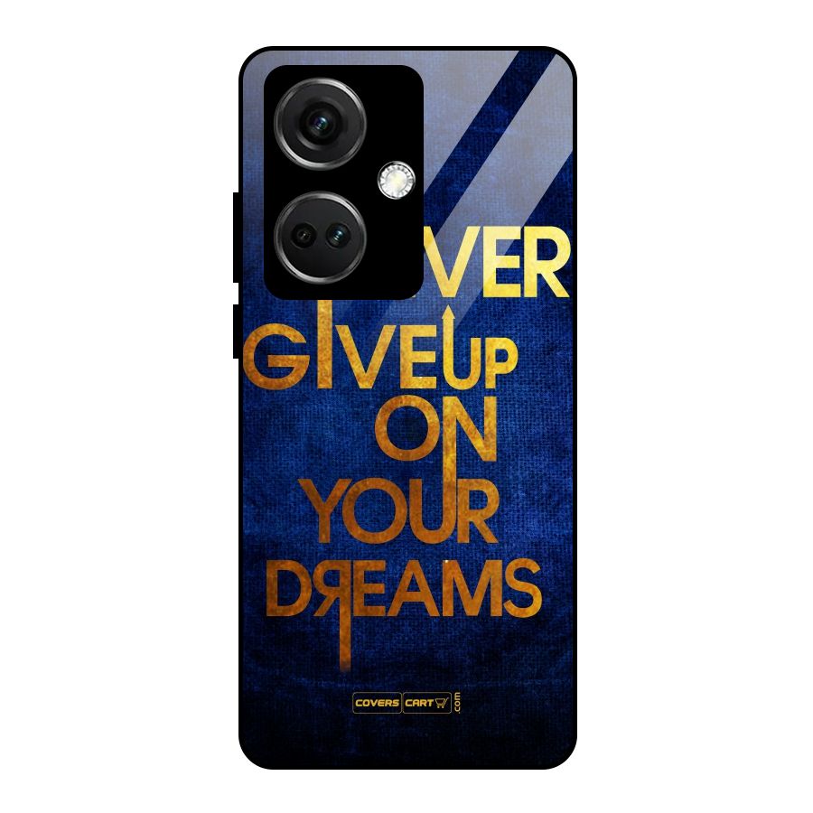 Never Give Up Glass Back Case for OnePlus Nord CE 3 5G
