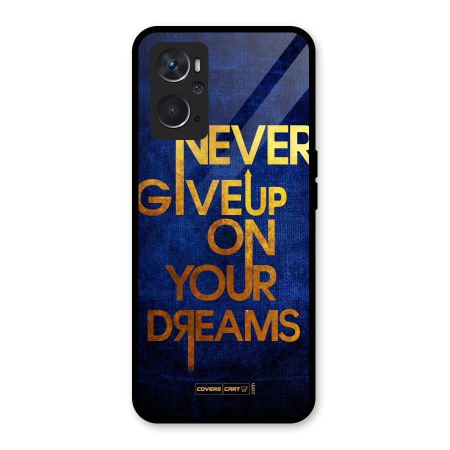 Never Give Up Glass Back Case for Oppo K10 4G