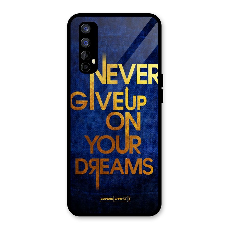 Never Give Up Glass Back Case for Realme Narzo 20 Pro