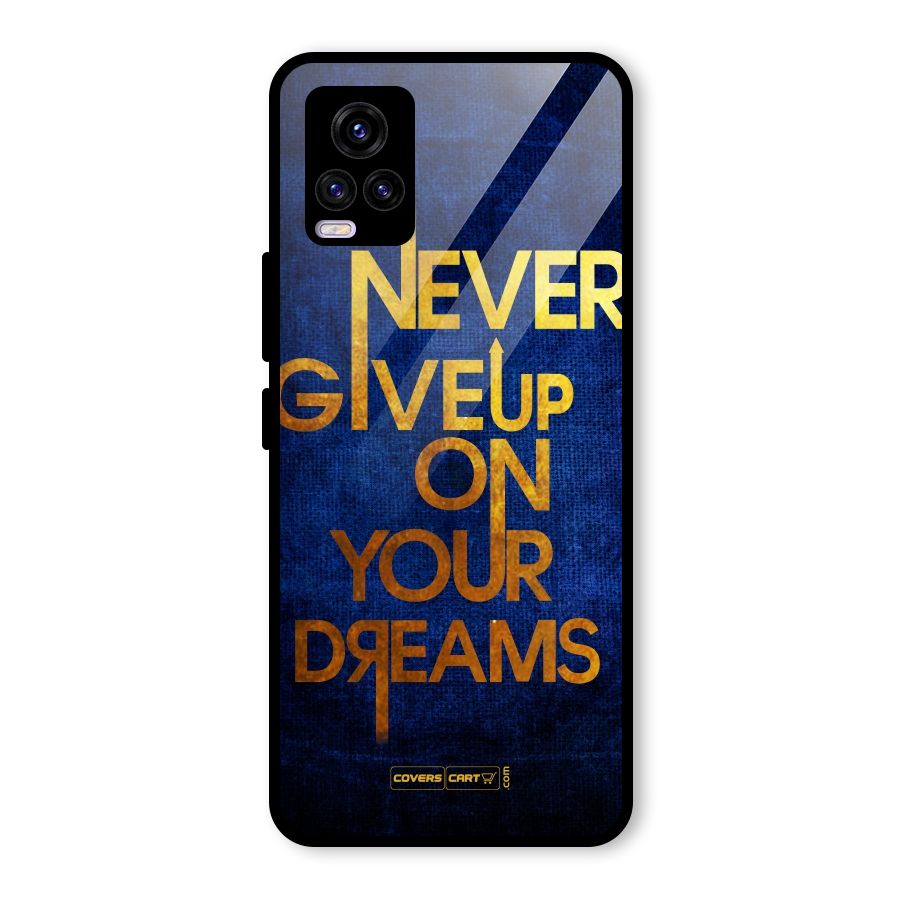 Never Give Up Glass Back Case for Vivo V20 2021