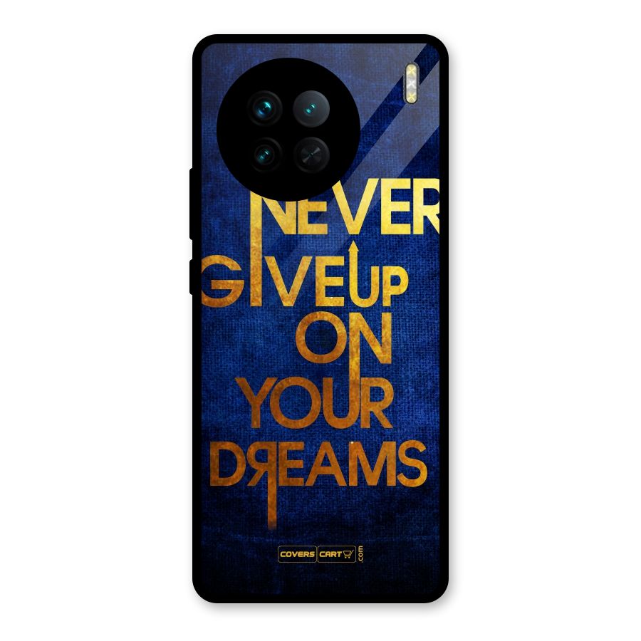 Never Give Up Glass Back Case for Vivo X90