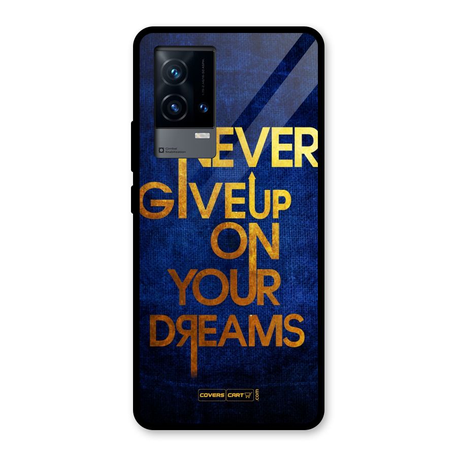 Never Give Up Glass Back Case for iQOO 9 5G