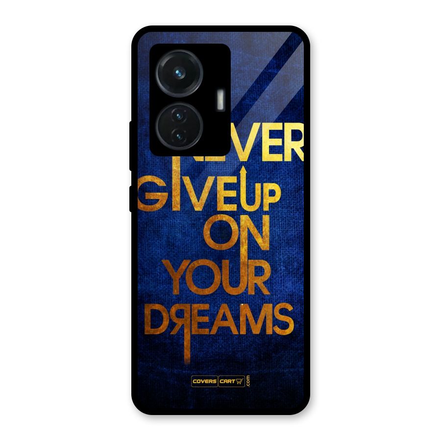 Never Give Up Glass Back Case for iQOO Z6 44W