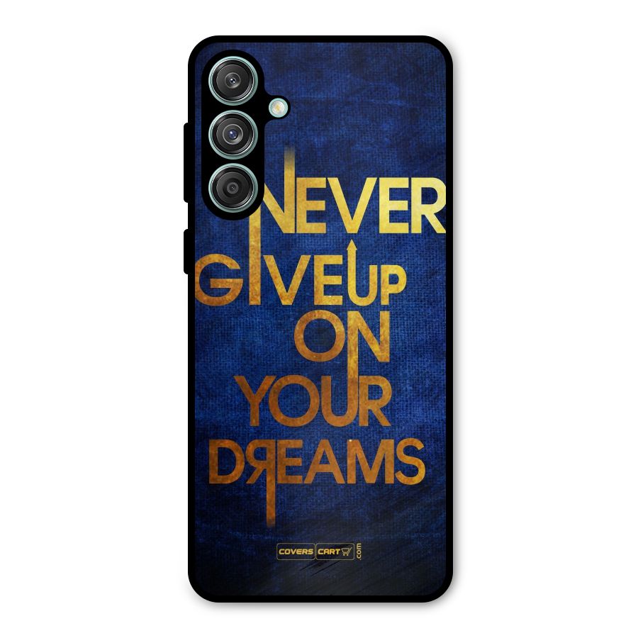 Never Give Up Metal Back Case for Galaxy M55 5G