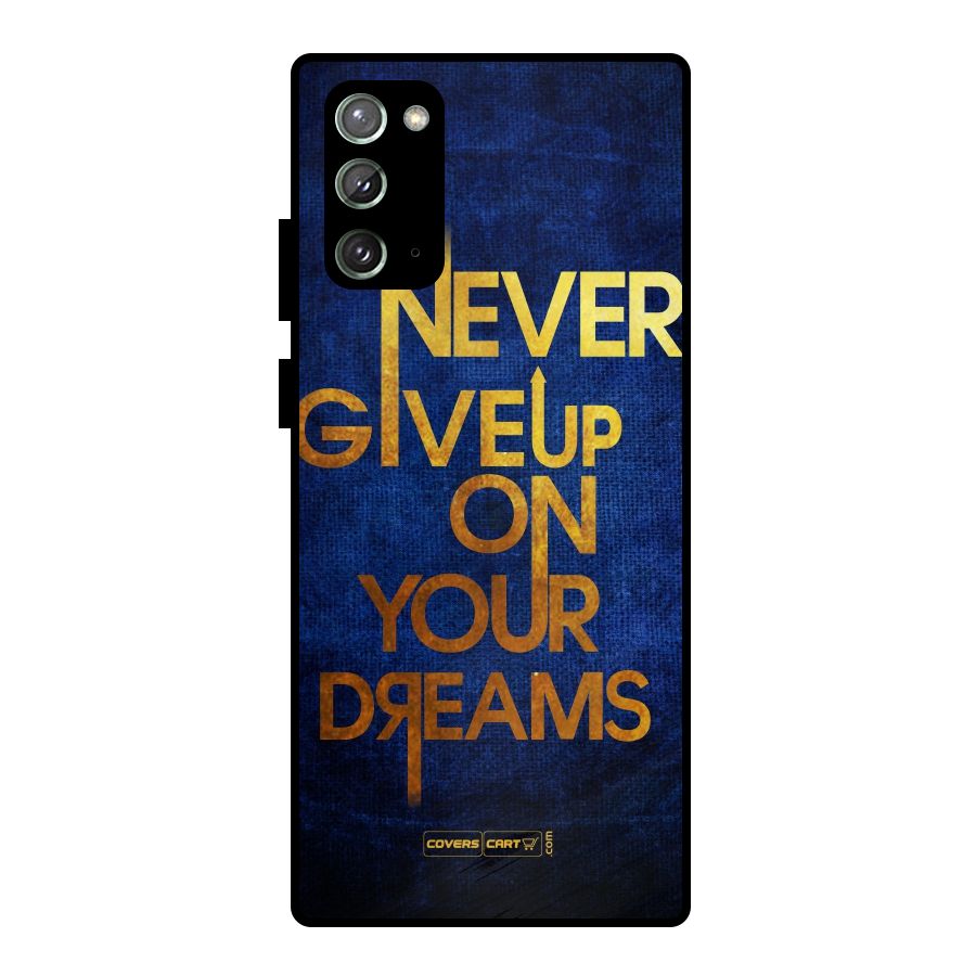 Never Give Up Metal Back Case for Galaxy Note 20