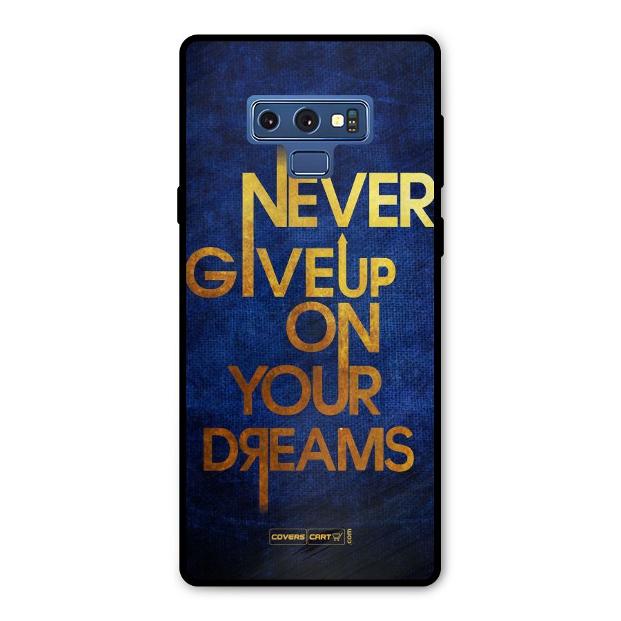 Never Give Up Metal Back Case for Galaxy Note 9