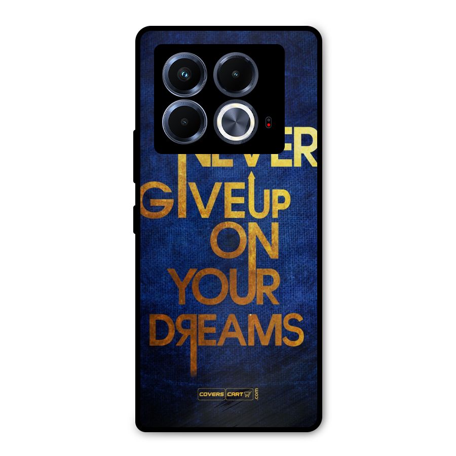 Never Give Up Metal Back Case for Infinix Note 40 5G