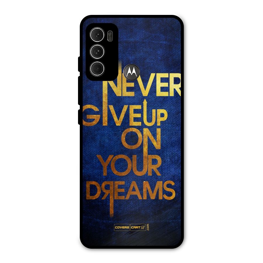 Never Give Up Metal Back Case for Moto G60