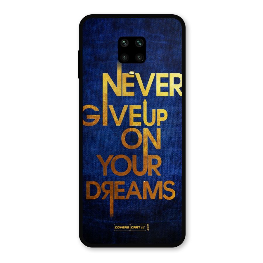 Never Give Up Metal Back Case for Poco M2
