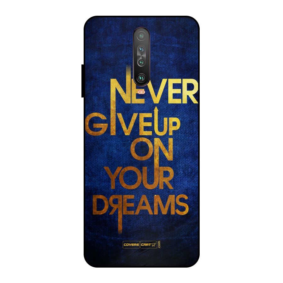 Never Give Up Metal Back Case for Poco X2