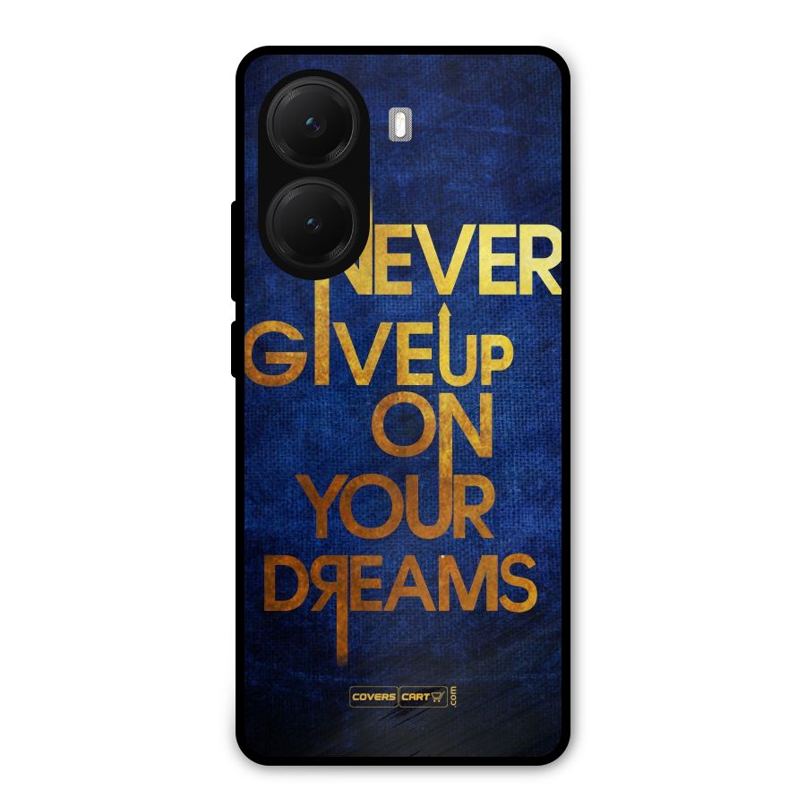 Never Give Up Metal Back Case for Poco X7 Pro