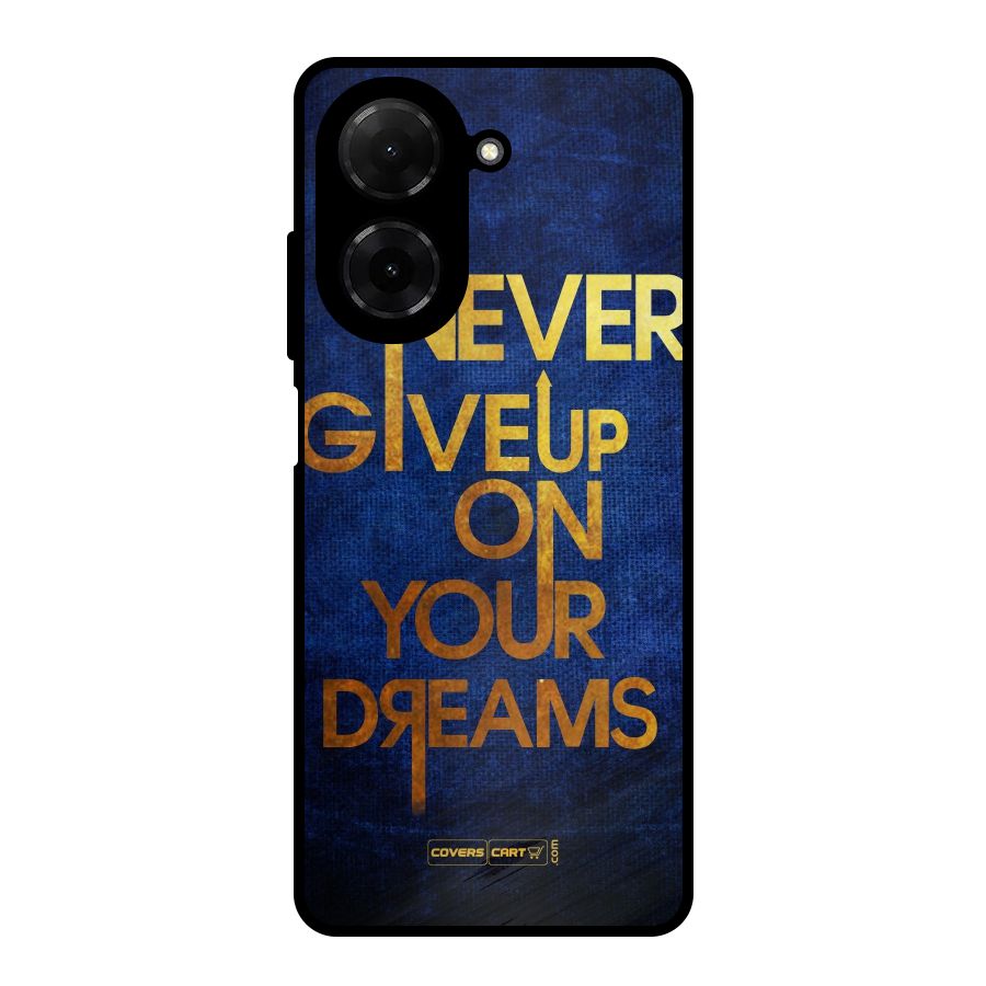 Never Give Up Metal Back Case for Redmi A5 4G