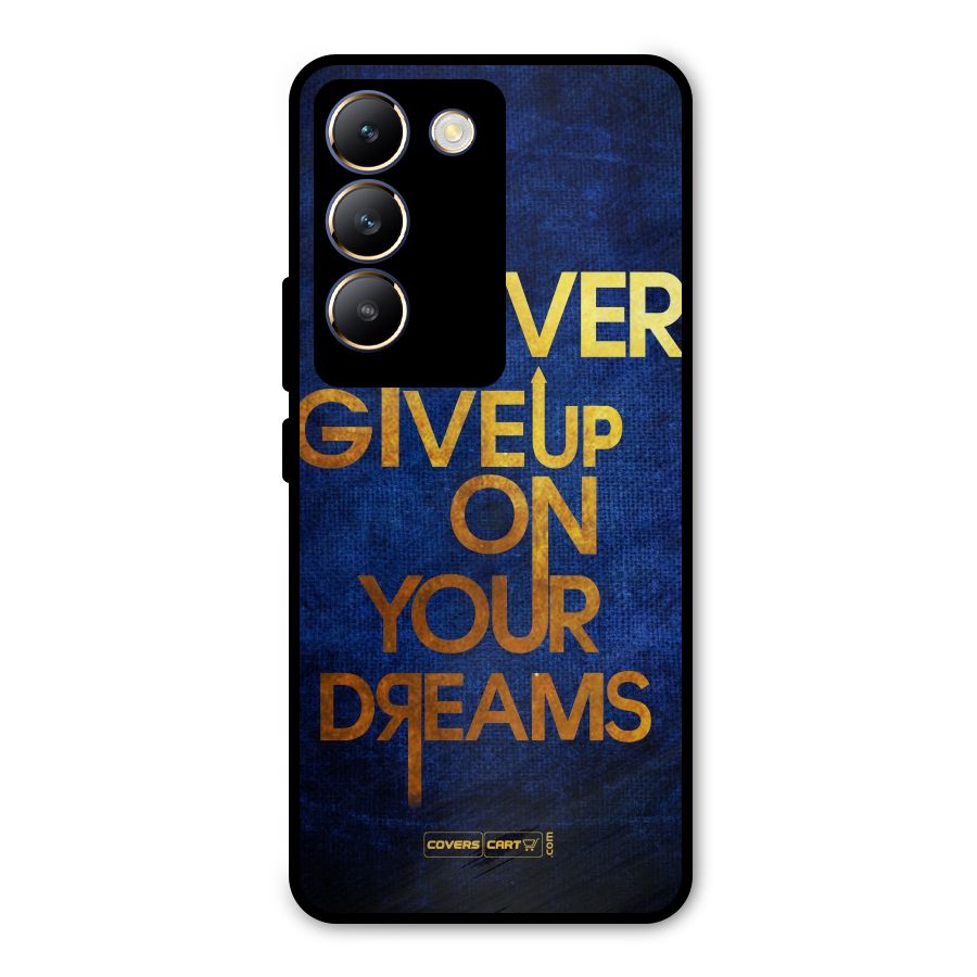 Never Give Up Metal Back Case for Vivo T3 5G