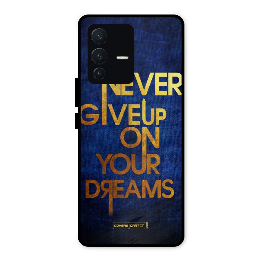 Never Give Up Metal Back Case for Vivo V23 5G