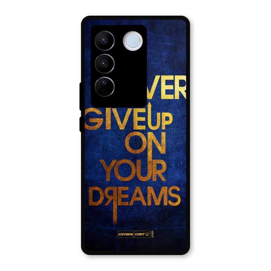Never Give Up Metal Back Case for Vivo V27