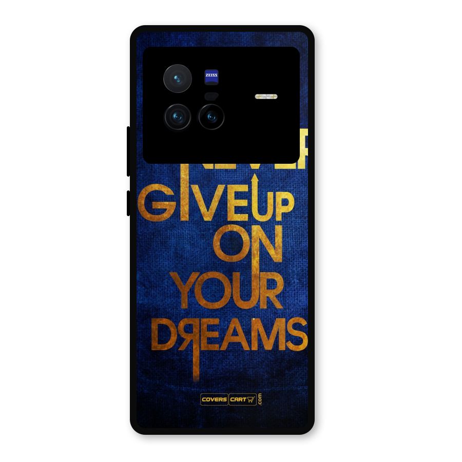 Never Give Up Metal Back Case for Vivo X80