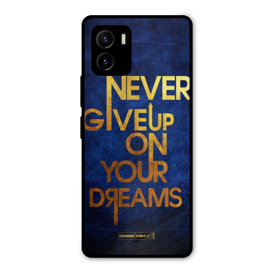 Never Give Up Metal Back Case for Vivo Y15s