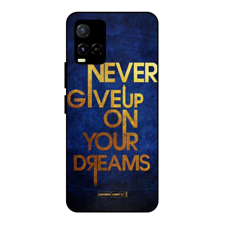 Never Give Up Metal Back Case for Vivo Y21
