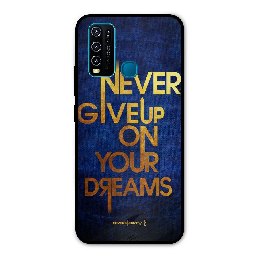 Never Give Up Metal Back Case for Vivo Y30