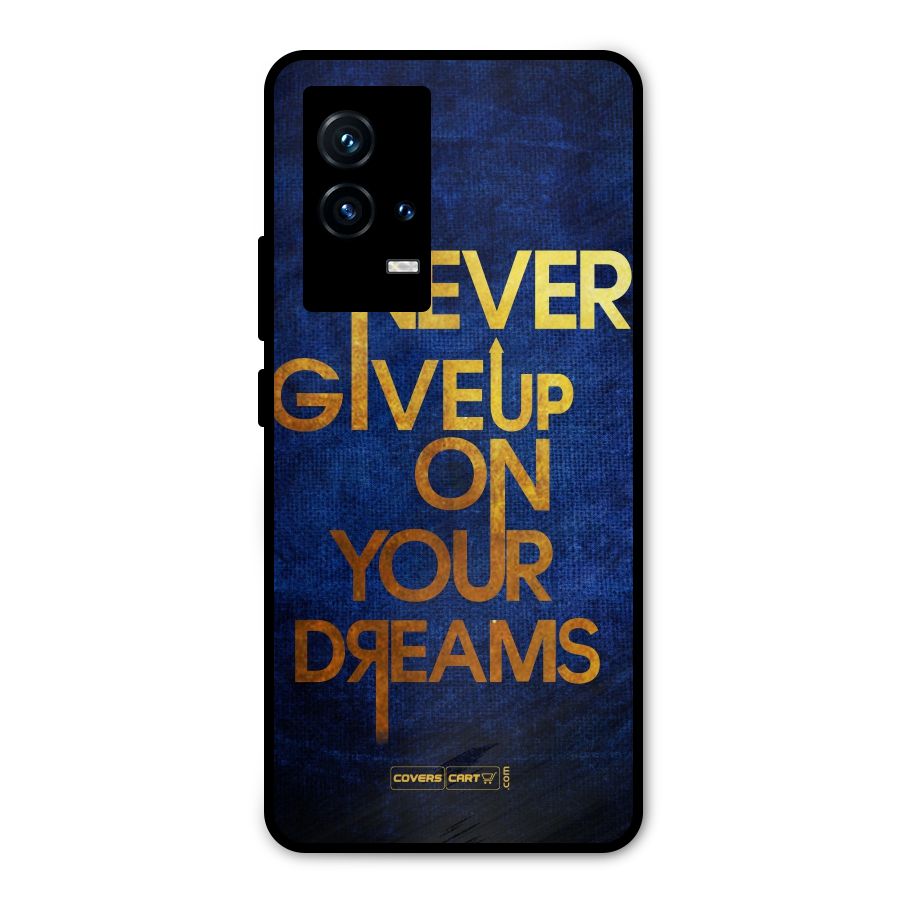 Never Give Up Metal Back Case for iQOO 9 5G