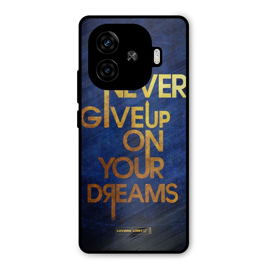 Never Give Up Metal Back Case for iQOO Z9 Turbo