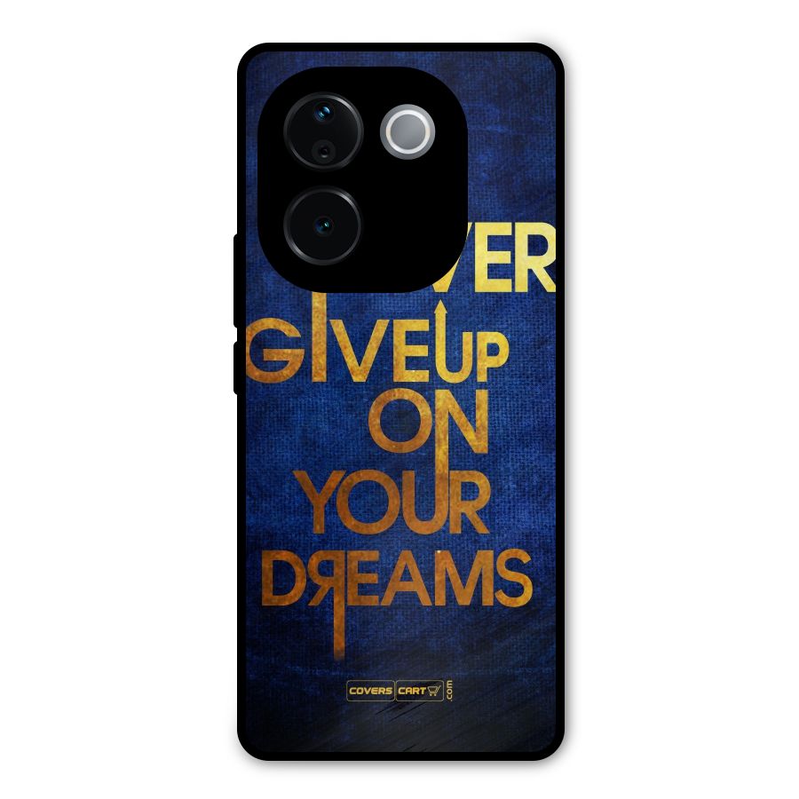 Never Give Up Metal Back Case for iQOO Z9s Pro