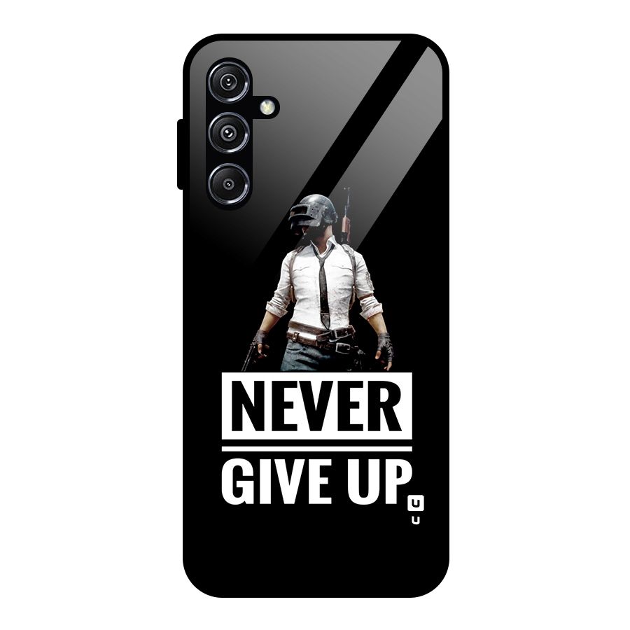 Never Giveup Glass Back Case for Galaxy M34 5G