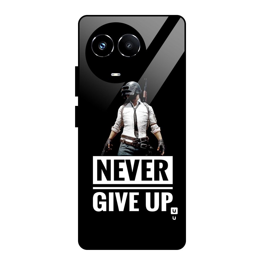 Never Giveup Glass Back Case for Realme 11X