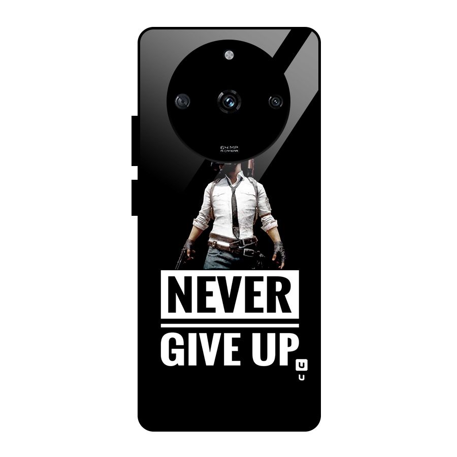 Never Giveup Glass Back Case for Realme Narzo 60 5G