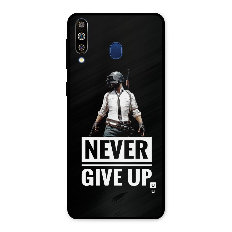 Never Giveup Metal Back Case for Galaxy M30