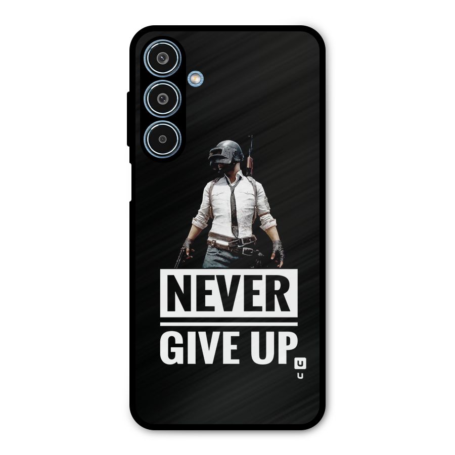 Never Giveup Metal Back Case for Galaxy M35