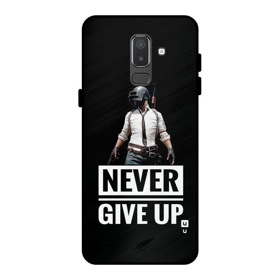 Never Giveup Metal Back Case for Galaxy On8 (2018)