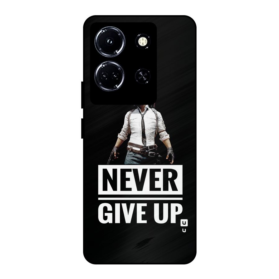 Never Giveup Metal Back Case for Infinix Note 30 5G