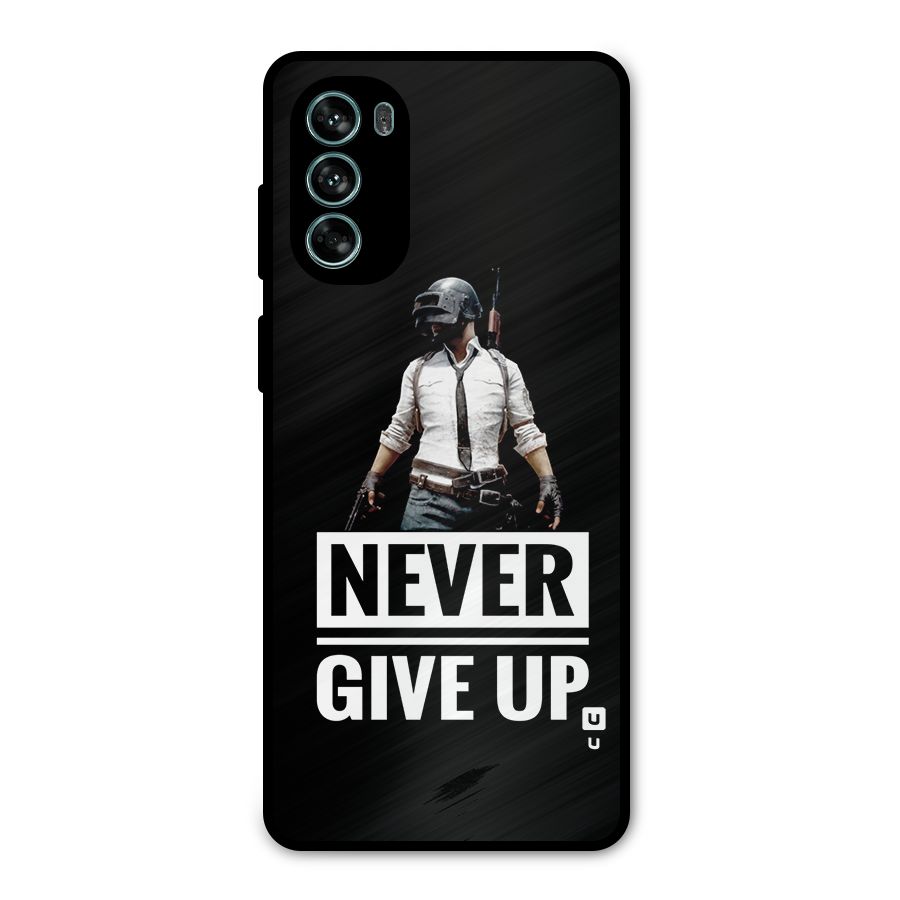Never Giveup Metal Back Case for Moto G62