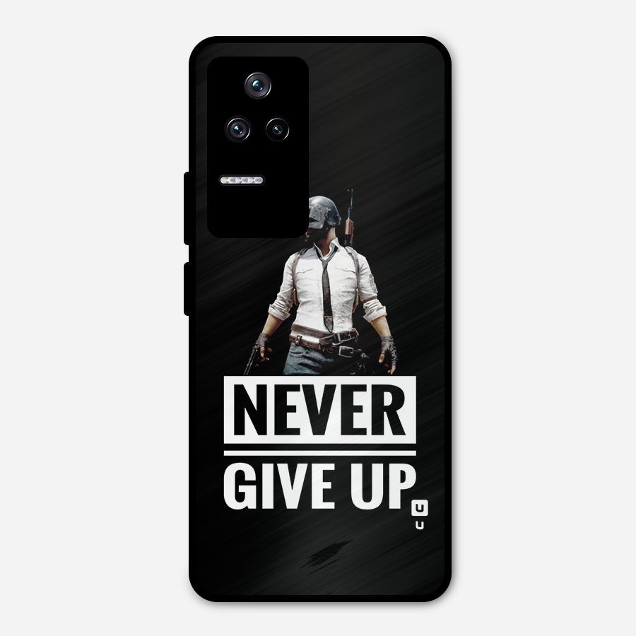 Never Giveup Metal Back Case for Poco F4 5G