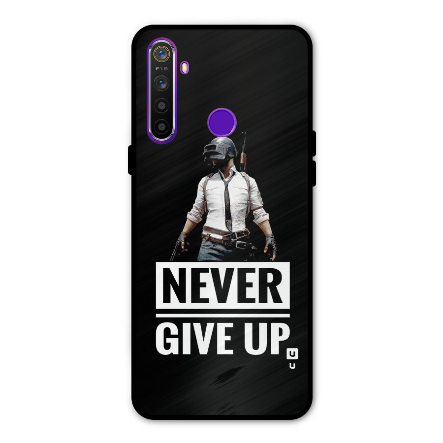 Never Giveup Metal Back Case for Realme 5i