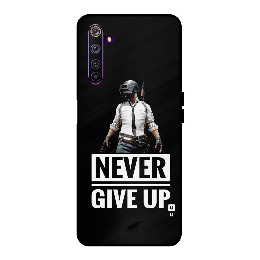 Never Giveup Metal Back Case for Realme 6 Pro