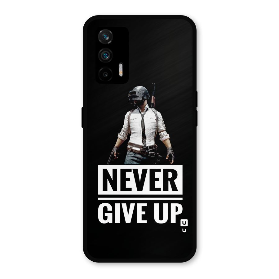 Never Giveup Metal Back Case for Realme GT 5G