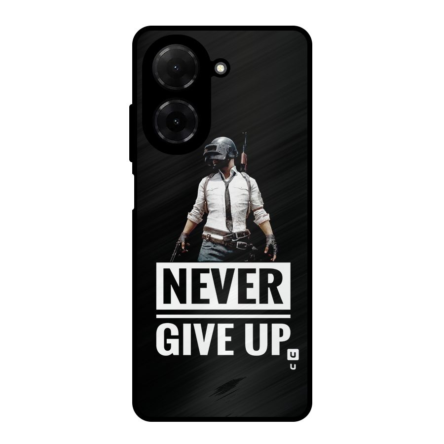 Never Giveup Metal Back Case for Redmi A5 4G