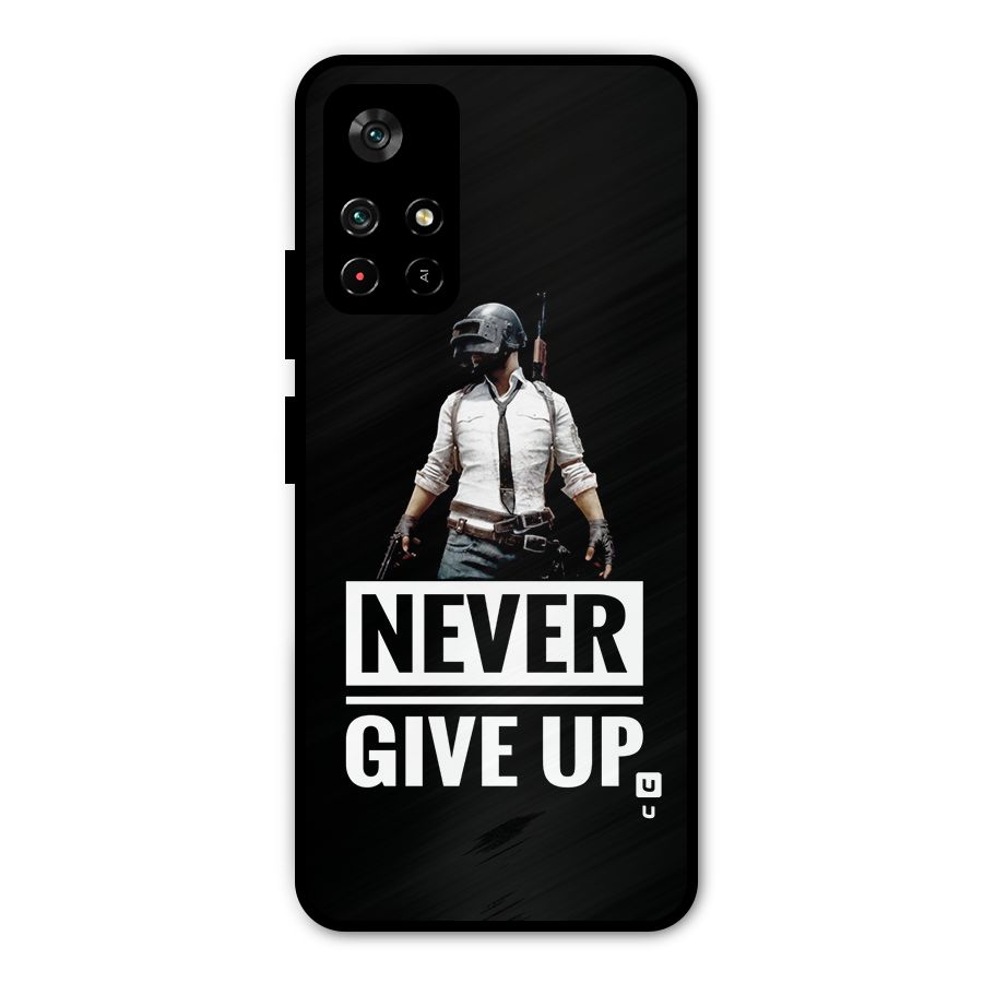 Never Giveup Metal Back Case for Redmi Note 11T 5G