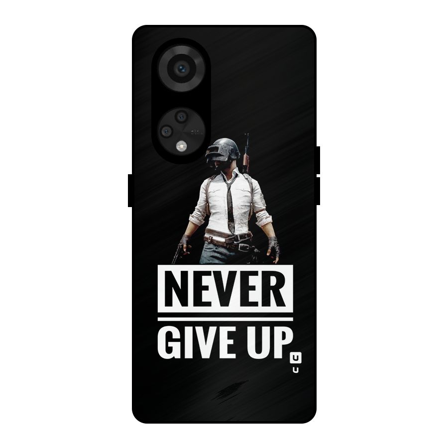 Never Giveup Metal Back Case for Reno8 T 5G