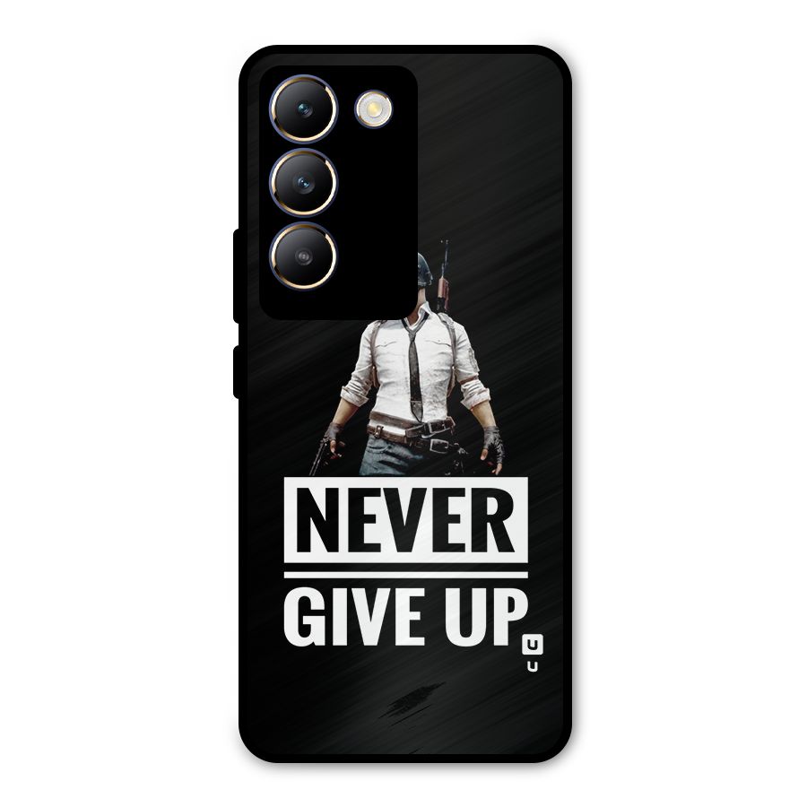 Never Giveup Metal Back Case for Vivo T3 5G