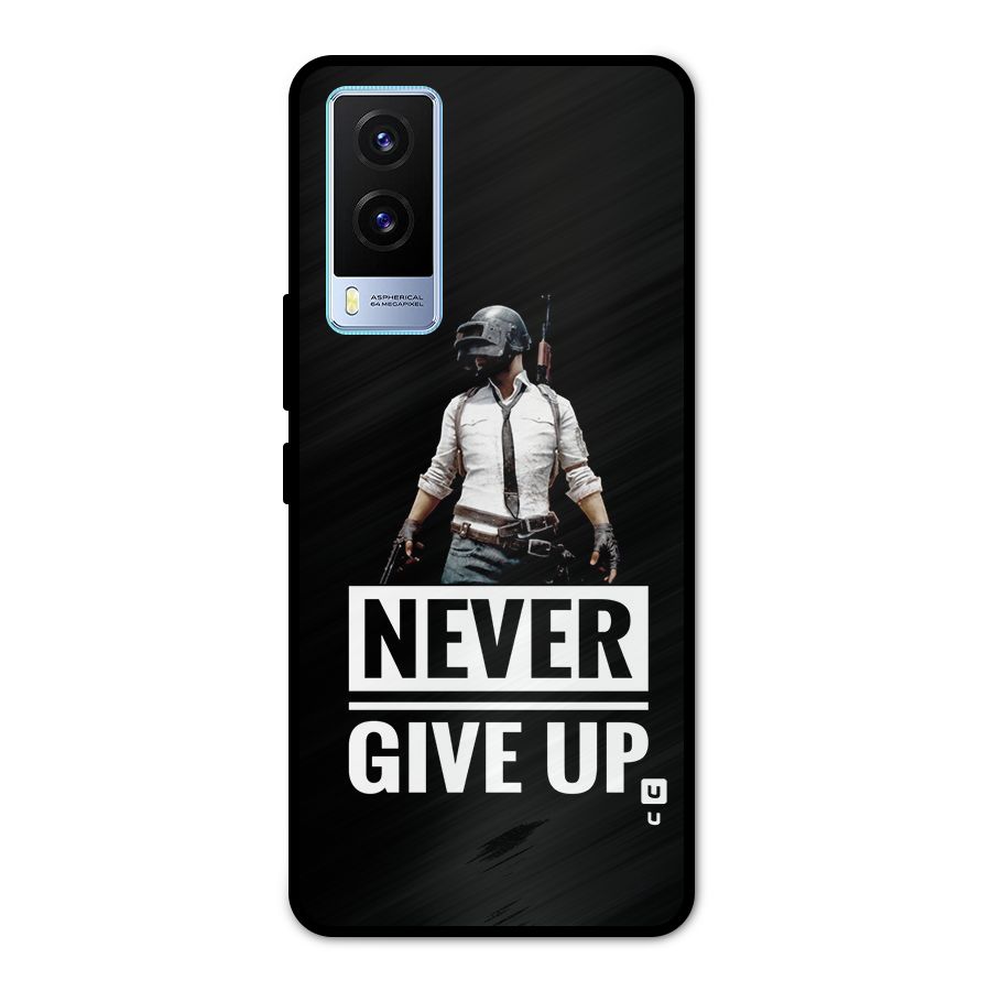 Never Giveup Metal Back Case for Vivo V21e 5G