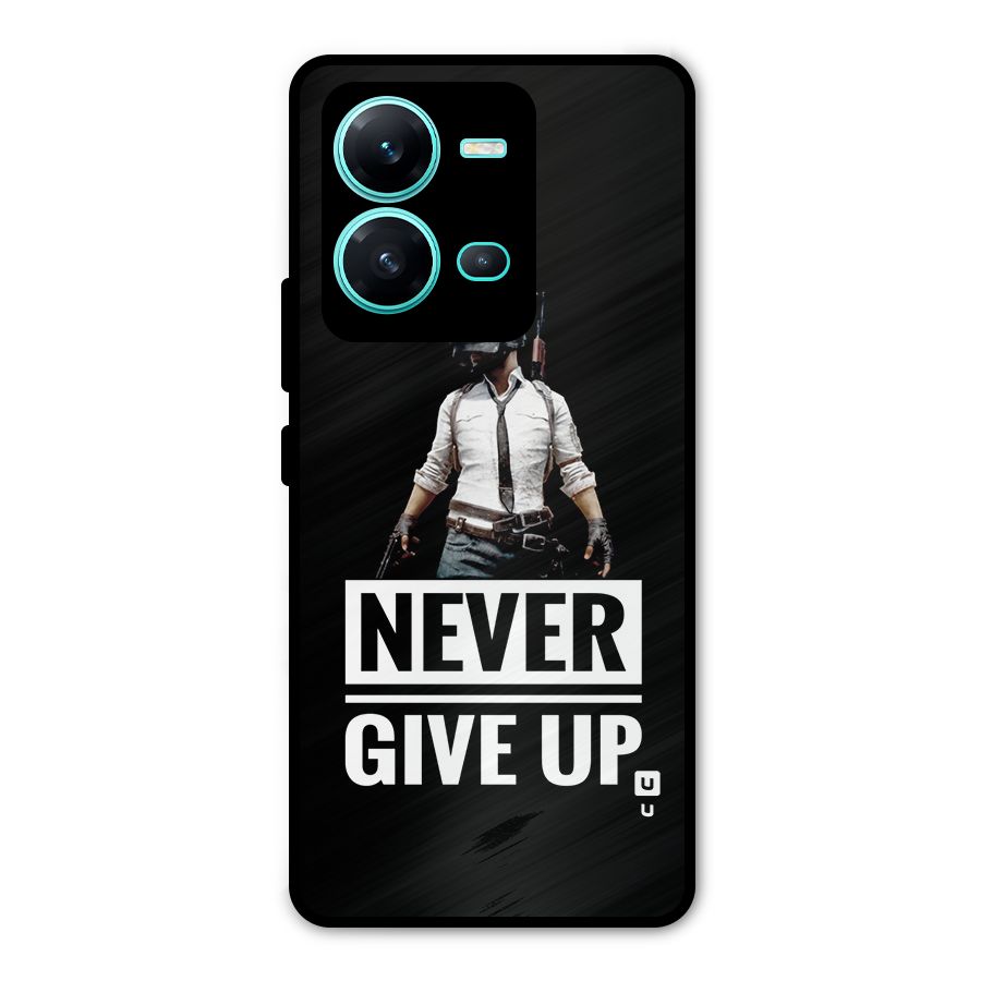 Never Giveup Metal Back Case for Vivo V25