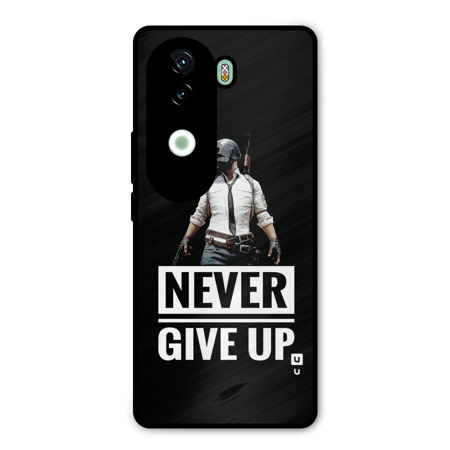 Never Giveup Metal Back Case for Vivo V40e